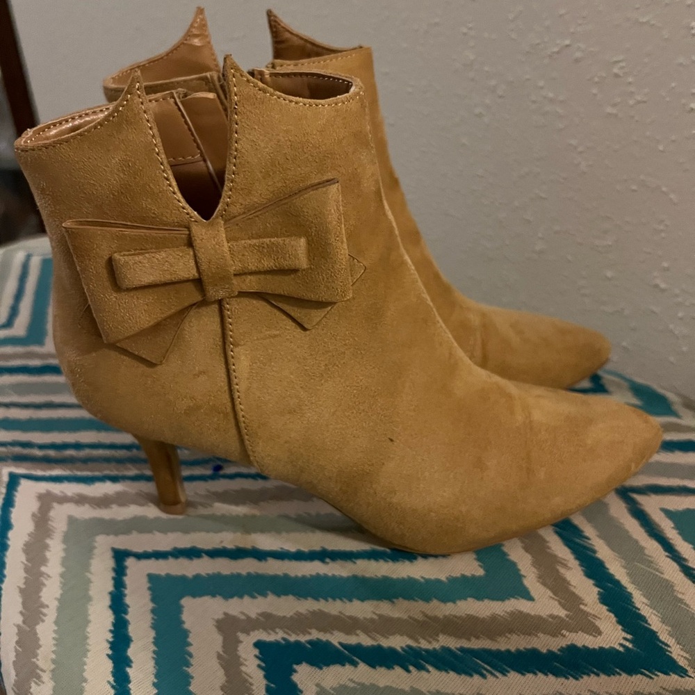 Tan Suede Booties